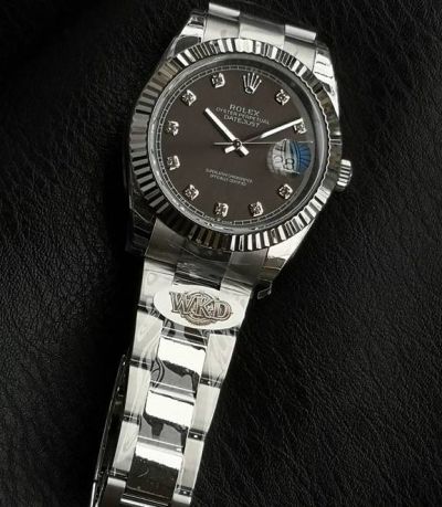 WKD Factory Rolex Datejust 41mm 3235 Movement 904L Steel Dark Grey Face Watch